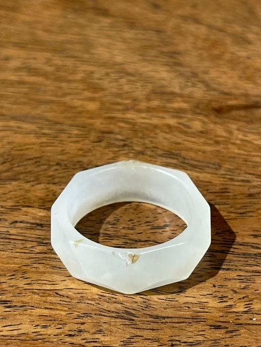 和田白玉菱格面戒环，顺丰包邮 商品图13