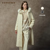 Famecoco范可儿连帽毛领长款风衣式羽绒服90绒保暖FAC8AH006 商品缩略图0