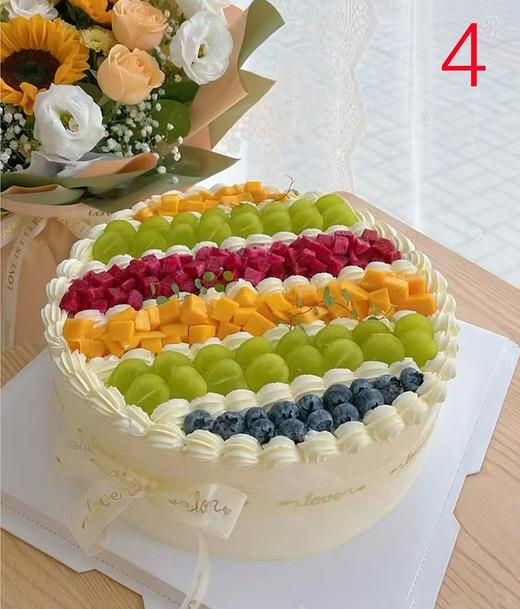 简约水果系列—鲜果奶油生日蛋糕 4选1 商品图1