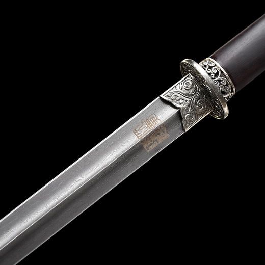 莫晖剑 汉唐宝剑 花纹钢唐横剑 龙泉沈广隆宝剑一体剑 收藏传统宝剑 硬剑 未开刃 商品图3