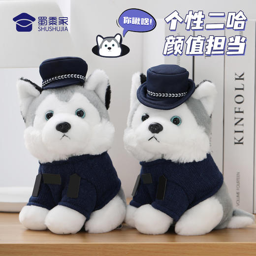 【二哈（可定制）】儿童毛绒玩偶男女款小狗公仔玩具礼品礼物 商品图1