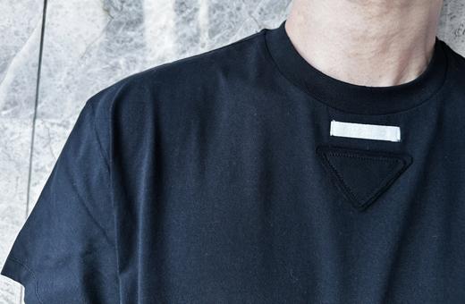 P家  三角唛做旧磨破三色T恤（JN） 商品图1