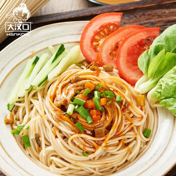 大汉口武汉热干面湖北特产干拌面非油炸方便面原味4人份+麻辣味4人份 /粮油调味 /方便食品 /有料煮面 商品图0