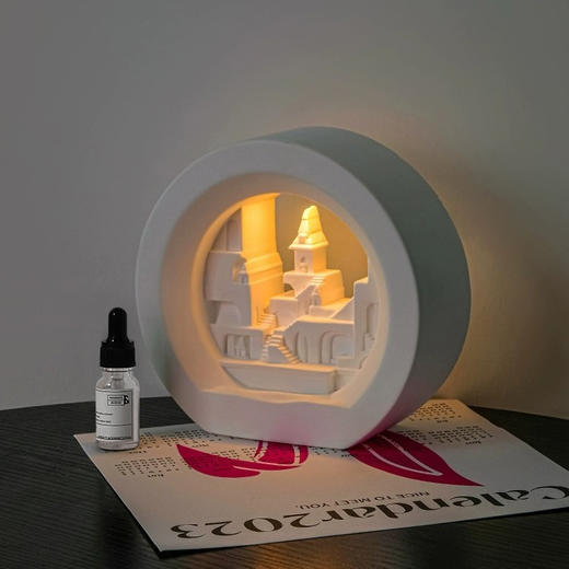 【圣托里尼香薰灯】扩香石摆件礼盒生日礼物 送女生高级感无火香氛精油 商品图1