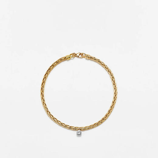 订购8周到｜Yvonne Leon-palmier flottant diamant or jaune-独立之光 浮动 钻石 手链［法国设计师］ 商品图0
