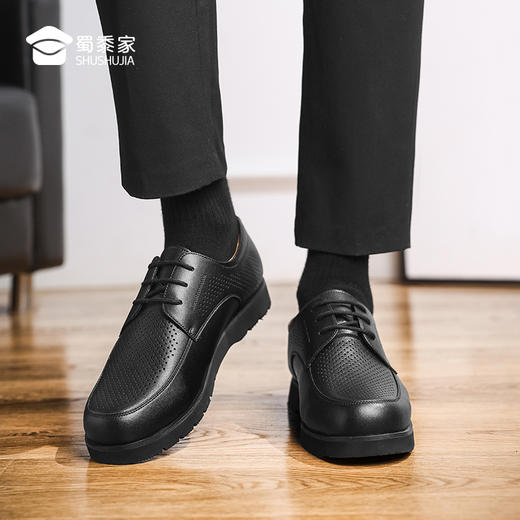 【轻便镂空勤务皮鞋】透气镂空正装皮鞋男女同款通勤商务凉皮鞋XP401 商品图11