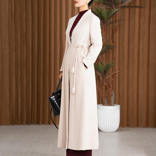 YBY 418C10气质优雅端庄大气时尚呢子大衣 商品图2