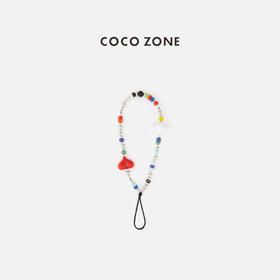 COCO ZONE 时尚设计感红色爱心云朵百搭彩色手机链CC2D3281