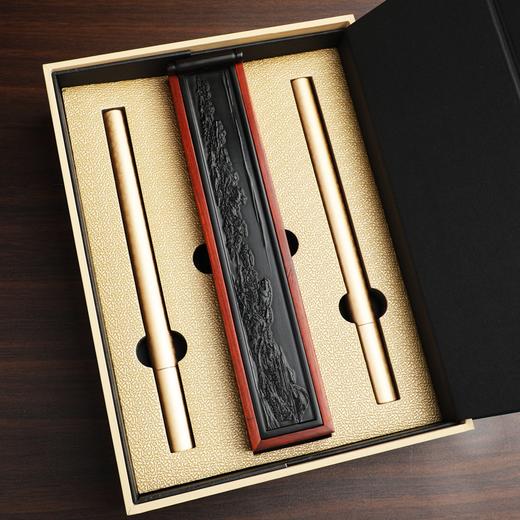 黑檀千里江山图香道用具三件套线香卧香礼盒花梨木香具 商品图5