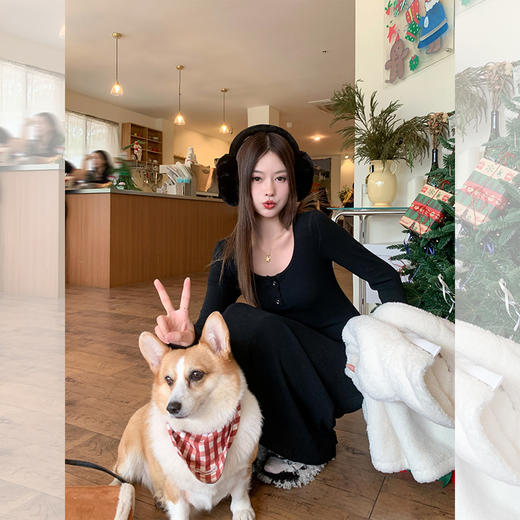 【179元任选2件】现货！高级感2色修身显瘦针织连衣裙 商品图2