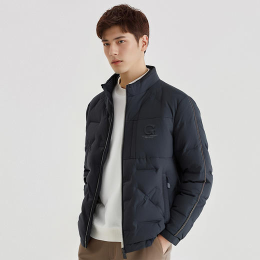 罗蒙秋冬季男装商务休闲立领羽绒服男舒适保暖百搭羽绒服简约外套 商品图2