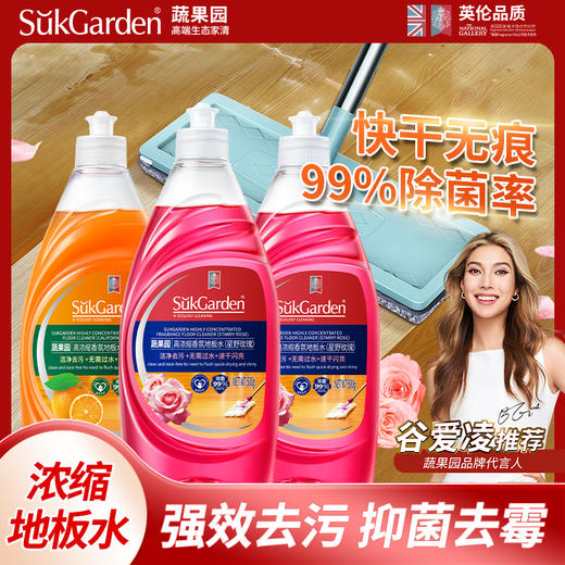 蔬果园木地板瓷砖清洁剂液婴儿宠物扫地机抑菌留香无水印拖地专用 商品图0