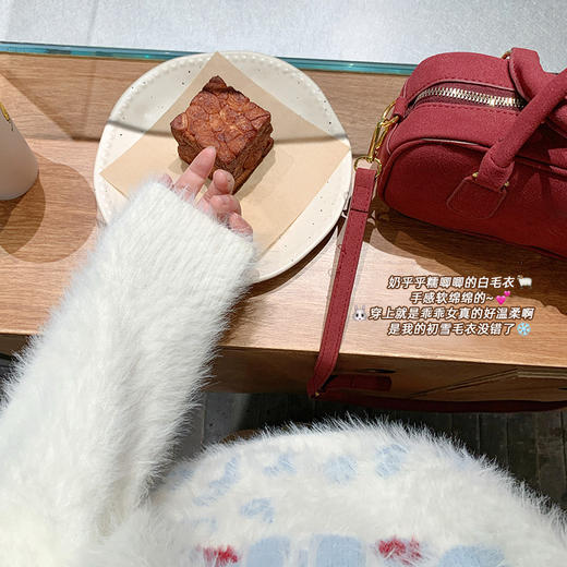 <曾小咸推荐>现货秒杀 ！微信超特价！猫咪图案圆领毛衣 日常199.99/件 立减110 秒杀89.99/件！！ 商品图3