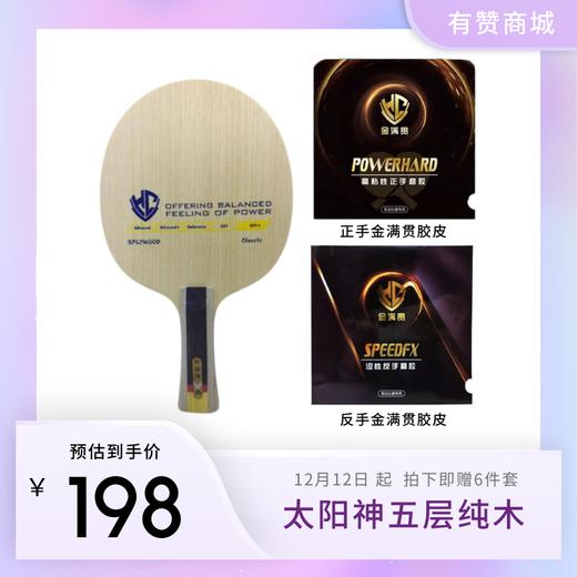 金满贯太阳神系列纯木力量型专业乒乓球底板 商品图0