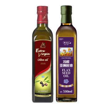 阿格利司（AGRIC）特级初榨橄榄油500ml+冷榨亚麻籽油500ml 年货节礼盒佳节好礼  /粮油调味 /食用油 /其他油 商品图2