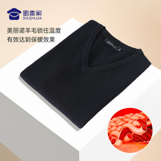 【可机洗纯羊毛背心（付款后7天左右发）】通勤保暖马甲羊毛衫 透气针织毛衫 商品图1
