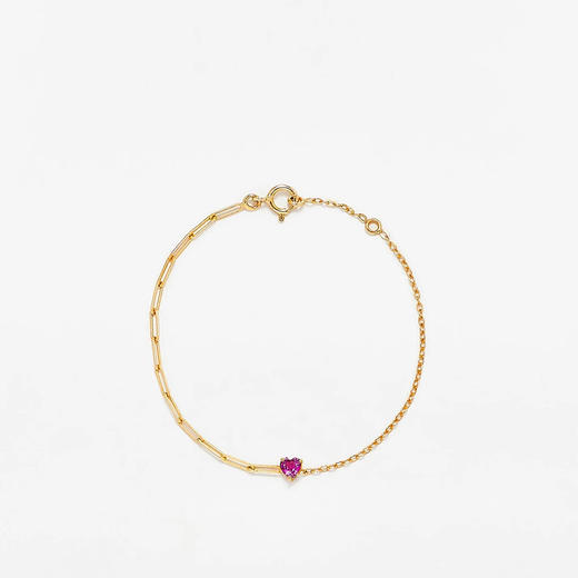 北京仓｜Yvonne Leon-coeur rose pm or jaune-独立之光 玫瑰心 红柱石 手链［法国设计师］ 商品图0