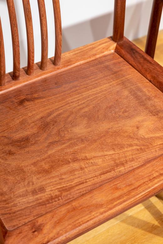 红桥红  家具严选  缅甸花梨(大果紫檀）  【罗锅枨 矮梳背椅 三件套】 商品图4