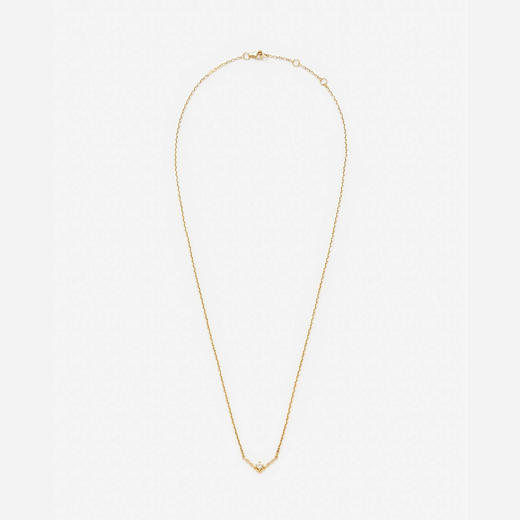 订购8周到｜Yvonne Leon-v diamant pm or jaune-独立之光 V形 灰钻 项链［法国设计师］ 商品图2