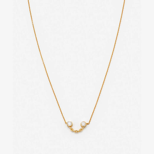 北京仓｜Yvonne Leon-SOURIR OR JAUNE-独立之光 微笑 灰钻 项链［法国设计师］ 商品图0