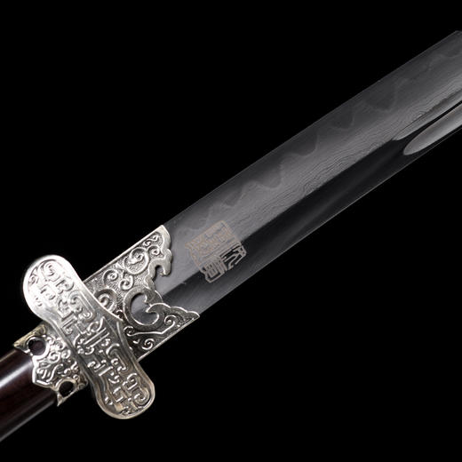 黑金古刀 汉唐刀剑 花纹钢唐横刀剑 龙泉沈广隆宝剑一体刀剑 收藏传统刀剑 未开刃 商品图3