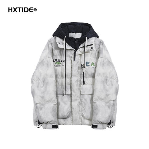 【新品上新】HX 冬季短款带帽羽绒服免洗防水功能宽松阔版C100440036101 商品图10