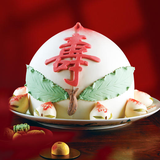 御茶膳房庆典寿桃之【天下一桃从】老人生日祝寿礼品过寿蛋糕点心 商品图0