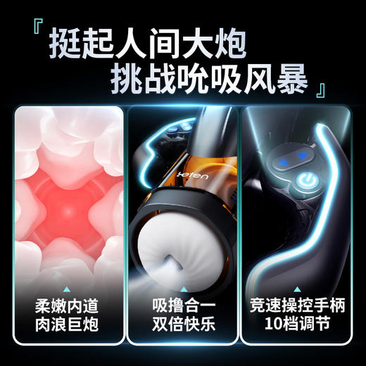 Leten雷霆暴风 百慕大·风暴号伸缩吮吸飞机杯 全自动男用自慰器加温发音夹吸成人情趣性用品玩具 商品图5