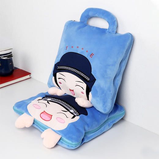 【手提式儿童抱枕】抱枕被子二合一 创意卡通午睡枕/腰靠 商品图2