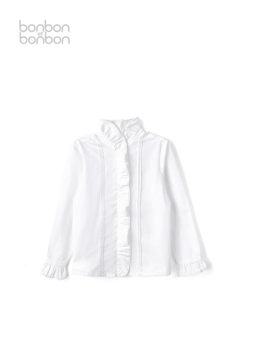 纯白细节上衣 商品图0