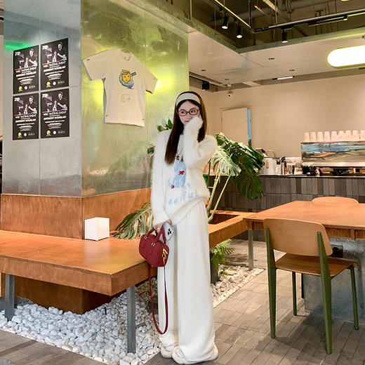 <曾小咸推荐>现货秒杀 ！微信超特价！猫咪图案圆领毛衣 日常199.99/件 立减110 秒杀89.99/件！！ 商品图4