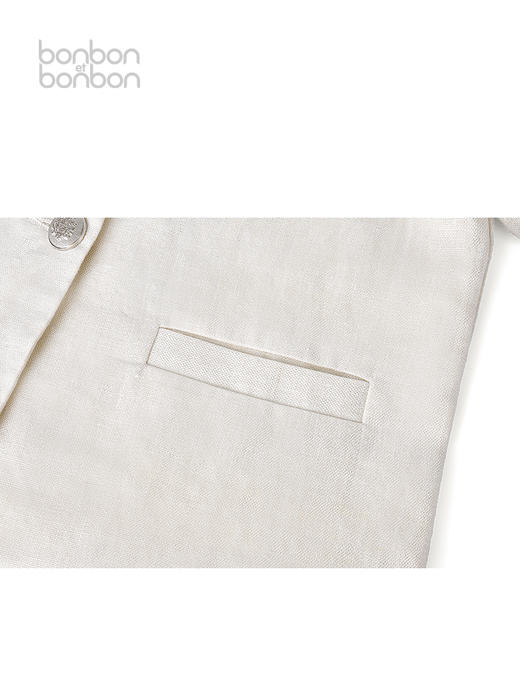 设计感淡银棉麻外套 商品图2