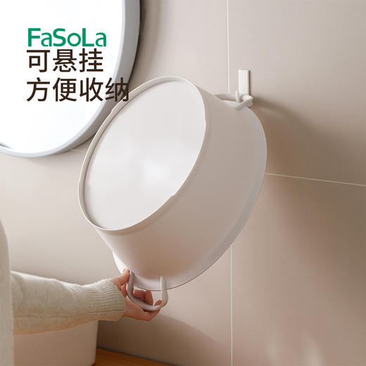 FaSoLa塑料脸盆家用双耳手提盆加厚洗菜盆大号洗衣盆学生宿舍洗脸盆 商品图7