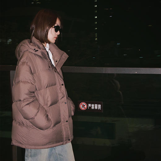 【顺丰包邮】42403 洛诗琳秋冬加厚90白鹅绒连帽羽绒服男女同款3211 商品图0