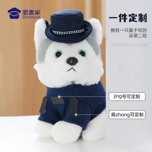【二哈（可定制）】儿童毛绒玩偶男女款小狗公仔玩具礼品礼物 商品图2