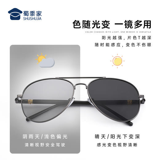 【夏季款变色镜】户外防护太阳墨镜 男女车用偏光护眼镜 商品图2