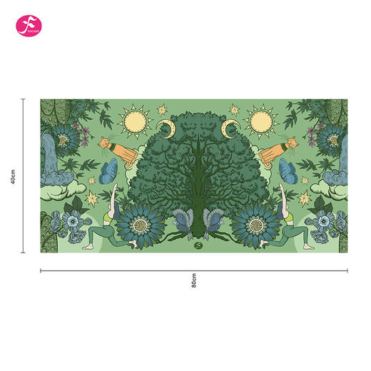 一梵丛林瑜境汗巾40*80cmHJ-DSL 绿色 商品图6