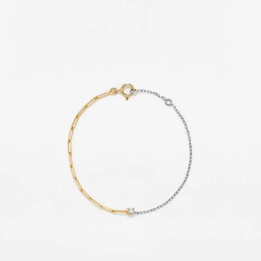 北京仓｜Yvonne Leon-diamant rond pm 2 ors-独立之光 双色金 圆钻 手链［法国设计师］ 商品图0