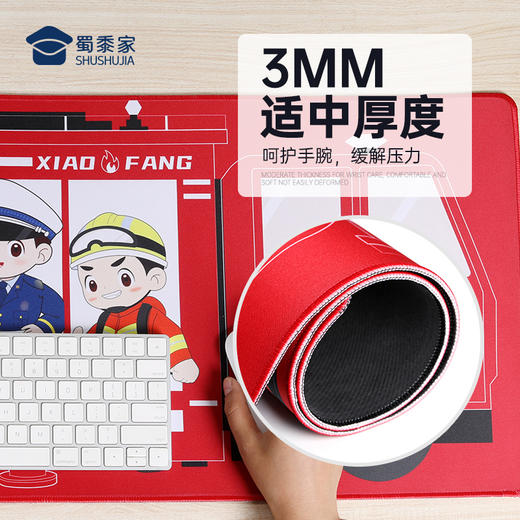 【消防车鼠标垫】办公桌面书写鼠标垫 电脑办公鼠标垫送礼礼品礼物 商品图2