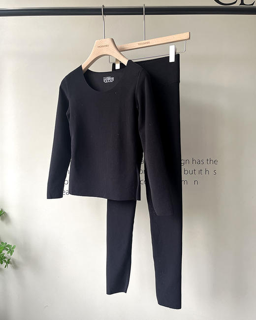 现货 THS 12.16-无 lap家 女士护宫发热保暖修身保暖内衣套装3色 BP218 商品图1
