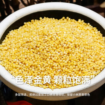 悦谷百味 黄小米2斤（五谷杂粮 食用小米粥 小黄米 粥米搭档 东北粗粮） /粮油调味 /杂粮 /谷米类 商品图4