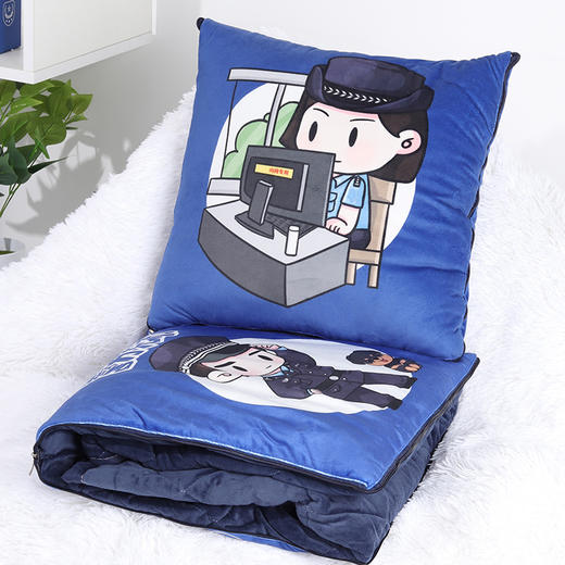 【J力充沛罗威纳款抱枕被】柔软舒适靠枕靠垫 抱枕被子两用 商品图1