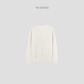 THESOONG"超细16微米山羊絨"轻盈保暖肌理感圆领毛衣HWMY6264