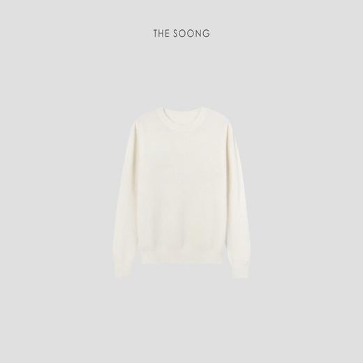 THESOONG"超细16微米山羊絨"轻盈保暖肌理感圆领毛衣HWMY6264 商品图0