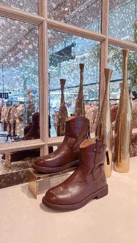 【门店同款】ENJOY冬季手抓纹英伦风短筒靴 159751404