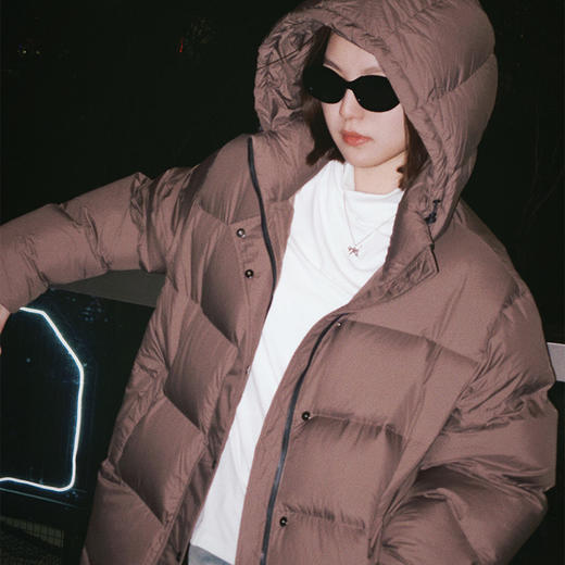 【顺丰包邮】42403 洛诗琳秋冬加厚90白鹅绒连帽羽绒服男女同款3211 商品图2