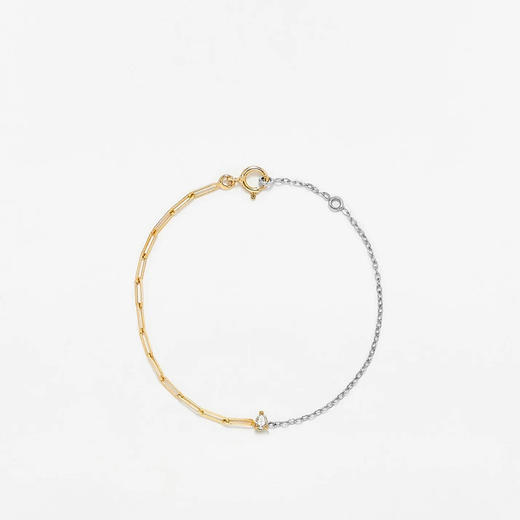 订购8周到｜Yvonne Leon-diamant poire pm 2 ors-独立之光 双色金 梨形钻 手链［法国设计师］ 商品图0