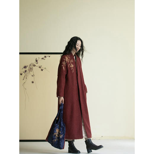 牧衣游原创 丝麻棉手工刺绣单肩包 听风说【不支持会员折】 商品图2