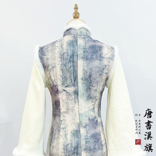 【墨竹林间】国风水墨印花加绒加厚旗袍年轻优雅国风新中式 商品图5