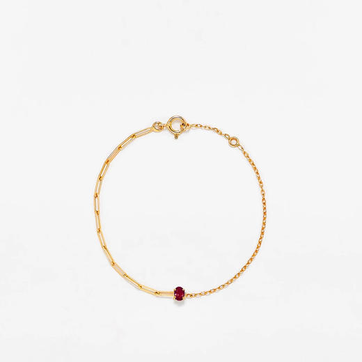 北京仓｜Yvonne Leon-rubis pm or jaune-独立之光 红宝石 椭圆形 手链［法国设计师］ 商品图0